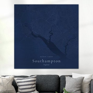 Historische Landkarte von Southampton, Vereinigtes Königreich von Ortsdrucke