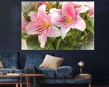 colored lilies