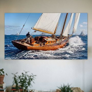 The Windward Sprite Cuts Through the Waves by Manjik Pictures