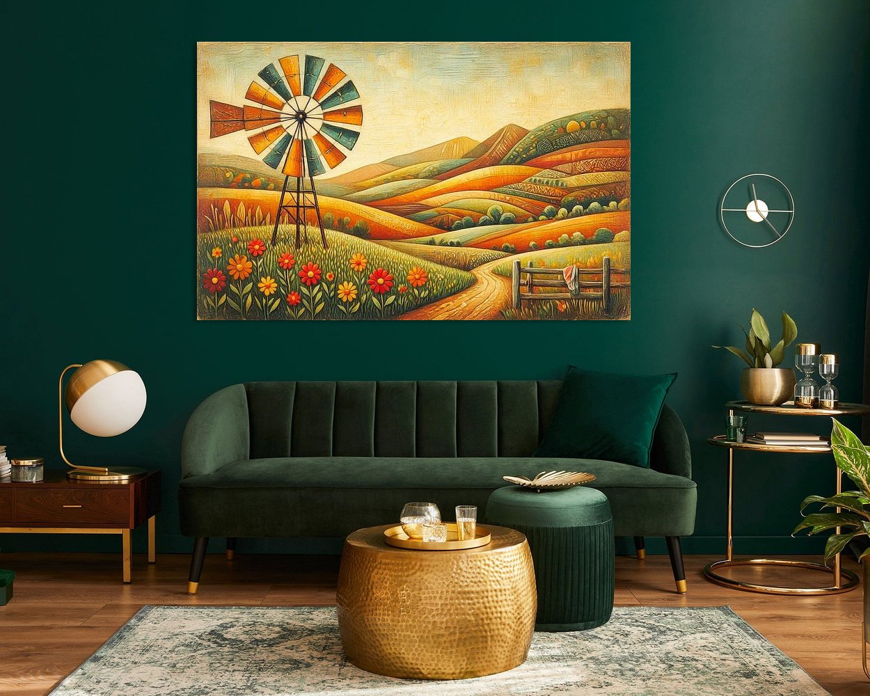 Voorbeeld van het werk in een kamer