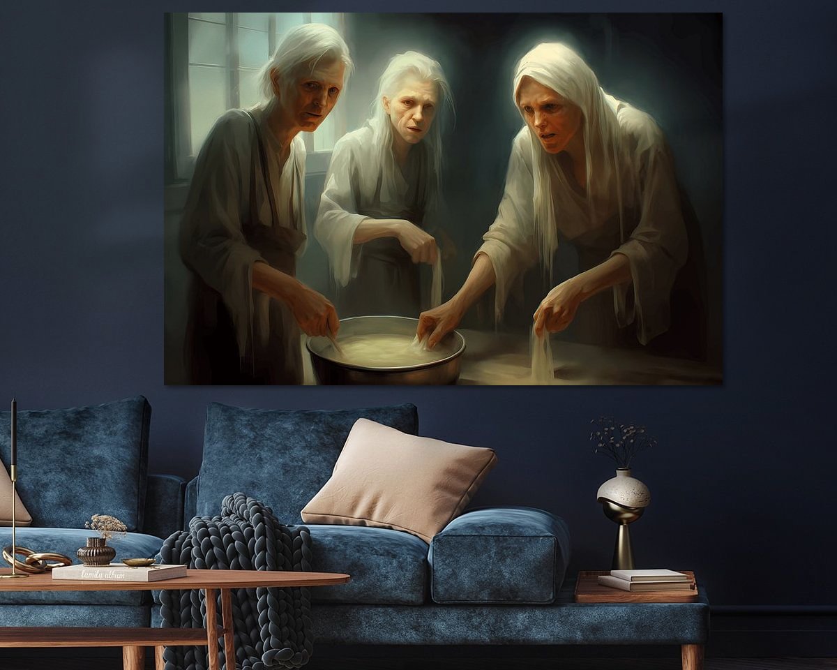 Voorbeeld van het werk in een kamer
