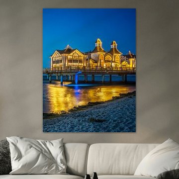 Insel Rügen - Seebrücke Sellin zur Blauen Stunde von Thomas Bugdoll