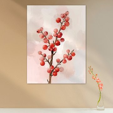 Red berry branch by Kim Karol / Ohkimiko