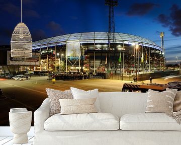Stadion Feijenoord ofwel De Kuip in Rotterdam voor de halve finale van de KNVB beker 2016 van Merijn van der Vliet
