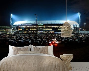 Stadion Feijenoord ofwel De Kuip in Rotterdam tijdens de halve finale van de KNVB beker 2016 van Merijn van der Vliet