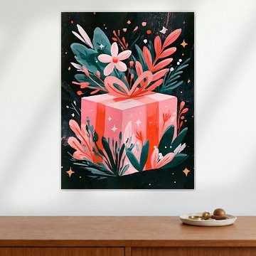 Magical Pink Gift in Winter Botanicals by Mosaic Dialogue