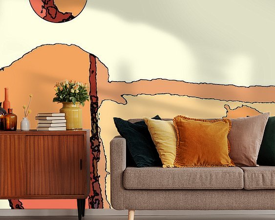 Voorbeeld van het werk in een kamer