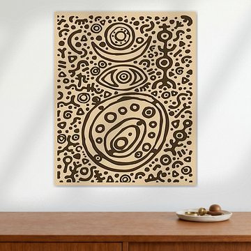 Mystisches Auge – Himmlische Petroglyphen-Kunst von RAMYHEFNY-GALLERY