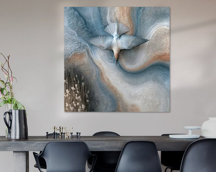 Voorbeeld van het werk in een kamer