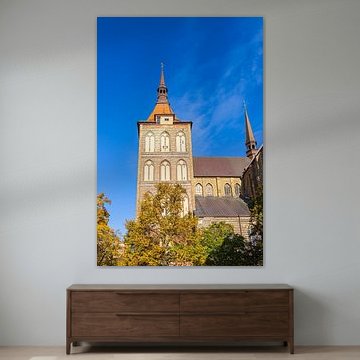 A view of St Mary’s Church in the Hanseatic city of Rostock in autumn by Rico Ködder