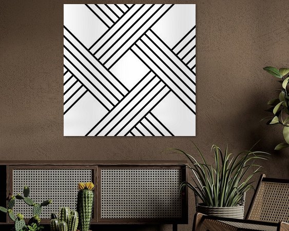 Voorbeeld van het werk in een kamer