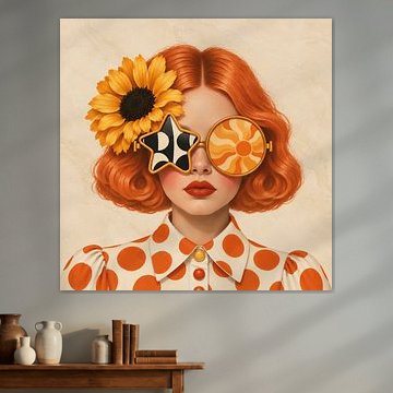 Eyeronic | Surrealist retro portrait by Mirjam Duizendstra