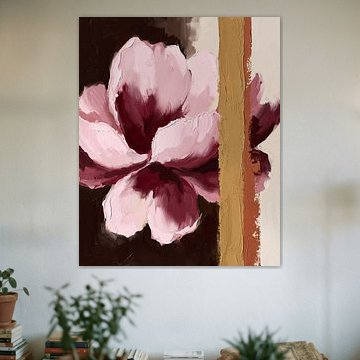 Abstrakte Blumenpracht mit warmen Farbakzenten von Your unique art