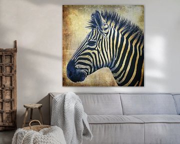 Zebra portret PopArt van AD DESIGN Photo & PhotoArt