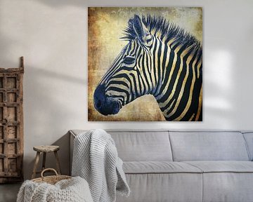 Zebra Portrait PopArt von AD DESIGN Photo & PhotoArt