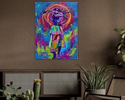 Voorbeeld van het werk in een kamer