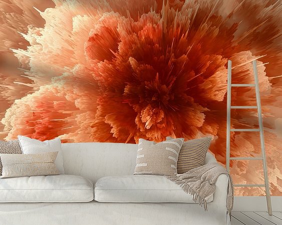 Voorbeeld van het werk in een kamer