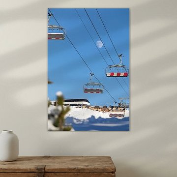 The moon above the slopes by Yannick Roodheuvel