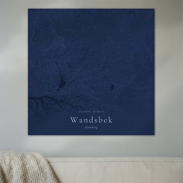 Carte ancienne de Wandsbek, en Allemagne sur Affiches de lieux