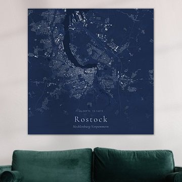 Vintage map of Rostock, Germany by Prints of Place