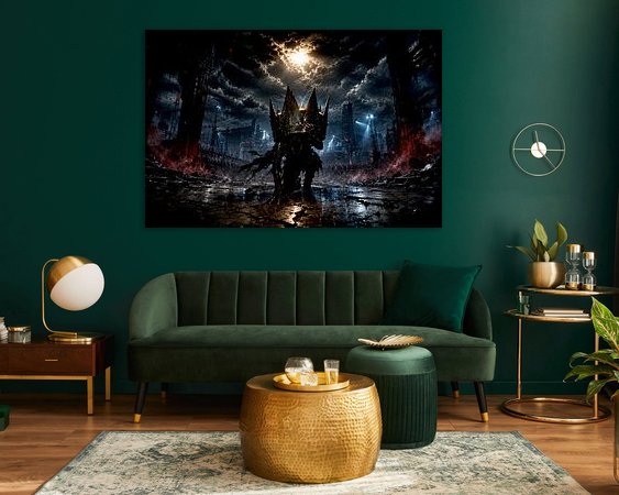 Voorbeeld van het werk in een kamer