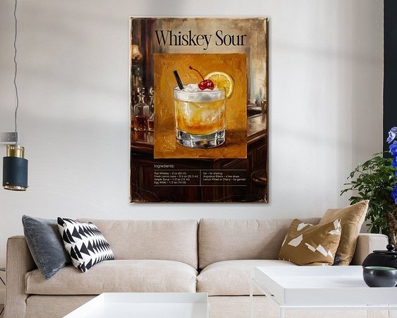 Voorbeeld van het werk in een kamer