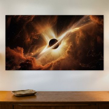 Goldener Akkretionsscheiben-Nebel von Markus Gann