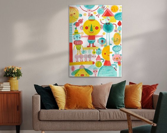 Voorbeeld van het werk in een kamer