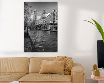 Utrecht Cathedral seen from the wharf on the Oudegracht canal by André Blom Fotografie Utrecht
