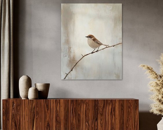 Voorbeeld van het werk in een kamer