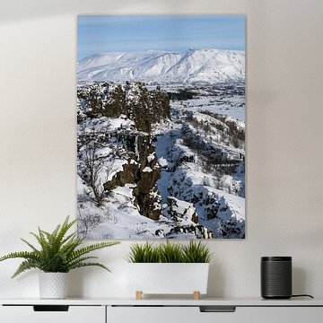 Der Nationalpark Thingvellir im Winter von Bart Ceuppens