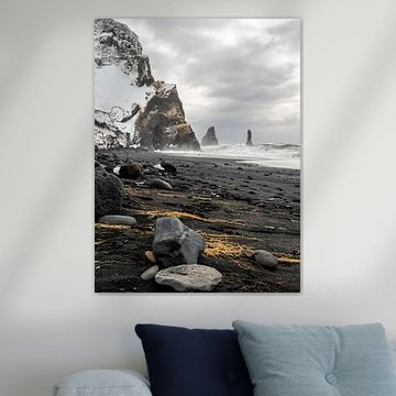 Reynisfjara Black Beach, Island, im Winter. von Bart Ceuppens