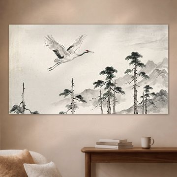 Kranich über den Pine Mountains von my pixel art
