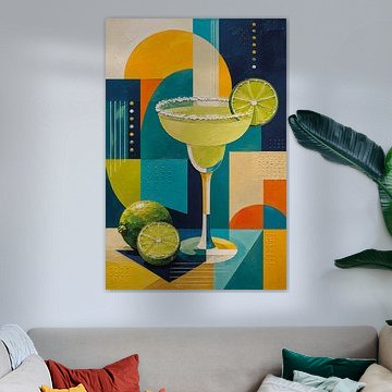 Peinture Margarita – art coloré de cocktail sur Galerie Hoppenbrouwers