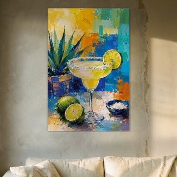 Margarita-Gemälde – farbenfrohe Cocktail-Kunst von Galerie Hoppenbrouwers