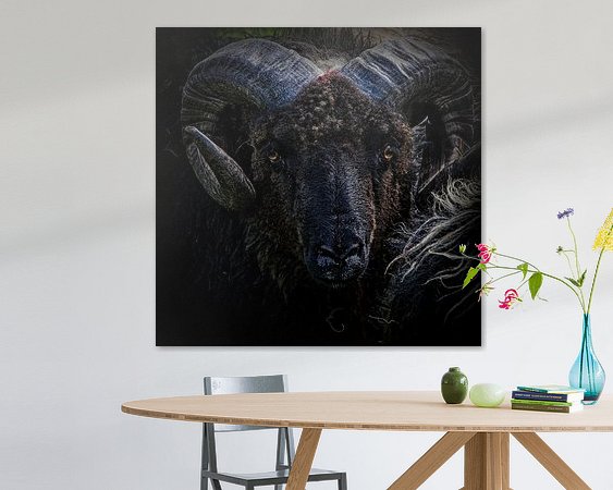 Voorbeeld van het werk in een kamer