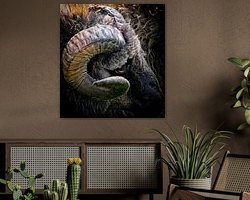 Voorbeeld van het werk in een kamer