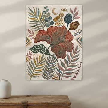 Bohemian Botanical Moon Sun by HUGO