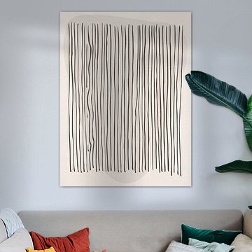 Moderne minimalistische, organische und geometrische abstrakte Kunst in Erdtönen. von Online Arts