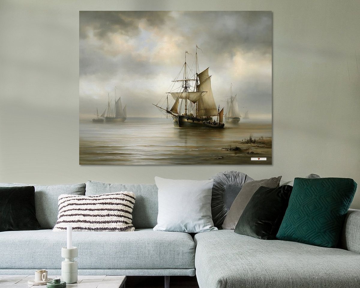 Voorbeeld van het werk in een kamer