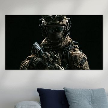 Militaire en uniforme de l'unité spéciale des Navy Seals