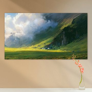Misty valley – abstract