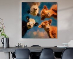 Voorbeeld van het werk in een kamer