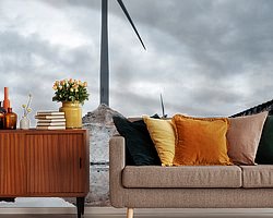 Voorbeeld van het werk in een kamer