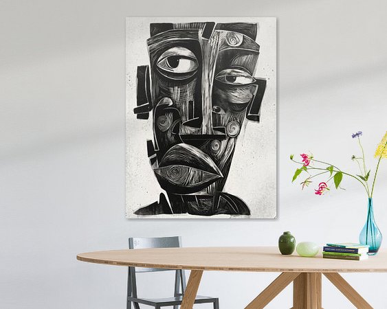 Voorbeeld van het werk in een kamer