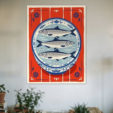 Vintage-Fischplatte von my pixel art