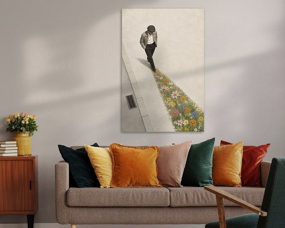 Voorbeeld van het werk in een kamer