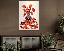 Voorbeeld van het werk in een kamer
