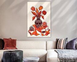 Voorbeeld van het werk in een kamer