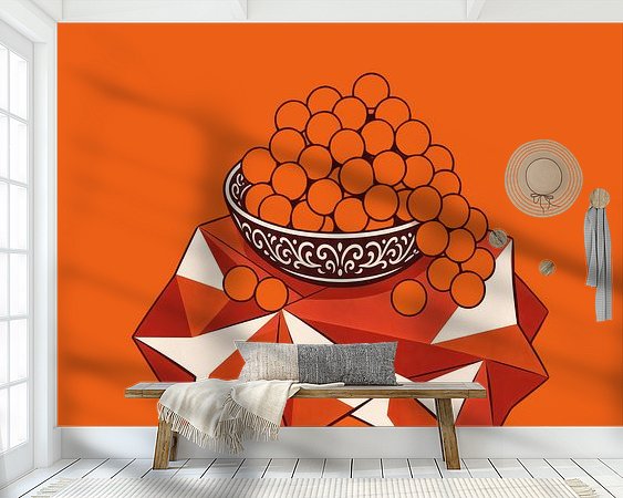 Voorbeeld van het werk in een kamer